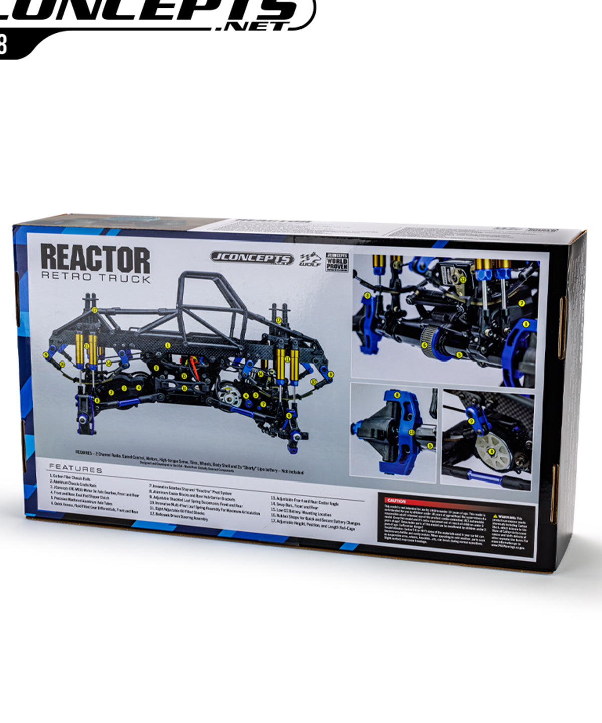 REACTOR Stage 2 Kit, "WOLF" Classic - 10.75" WB Monster Truck JConcepts