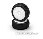 Pneus Stalkers Green - 1/8 Buggy Pré montados JConcepts Super Soft Green