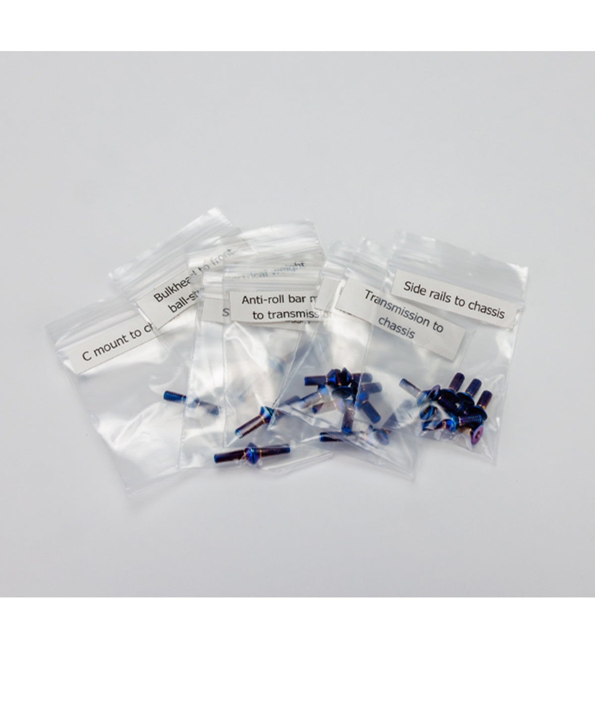 RC10B7 Titanium Screw Set, Lower - 32pc Jconcepts parafuso