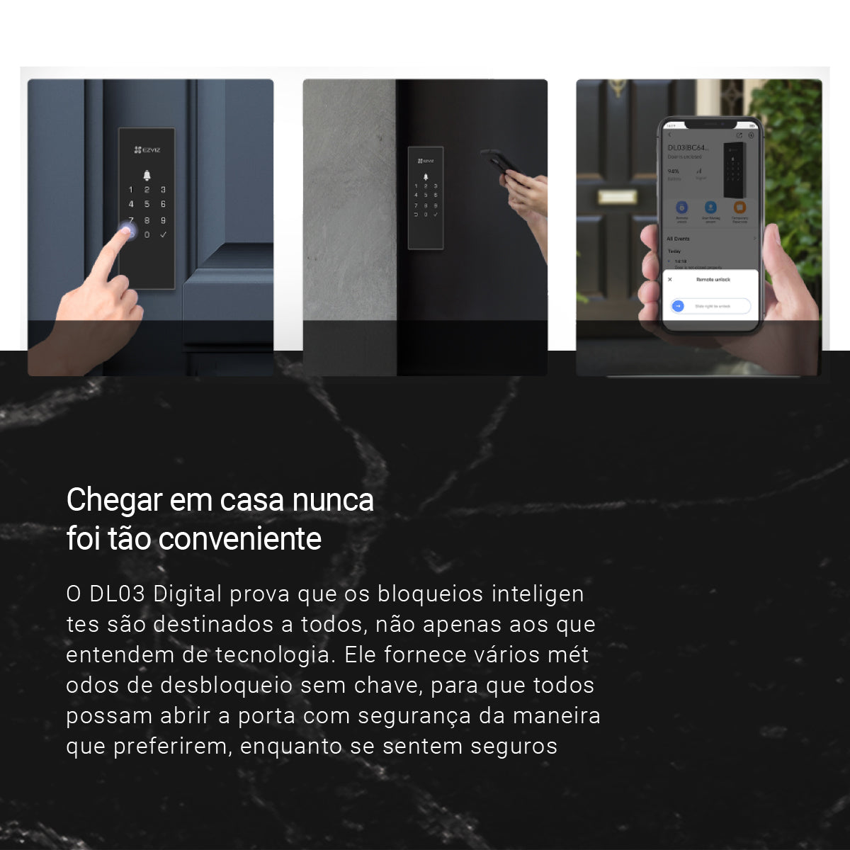 Fechadura EZVIZ DL03 Sobrepor Black