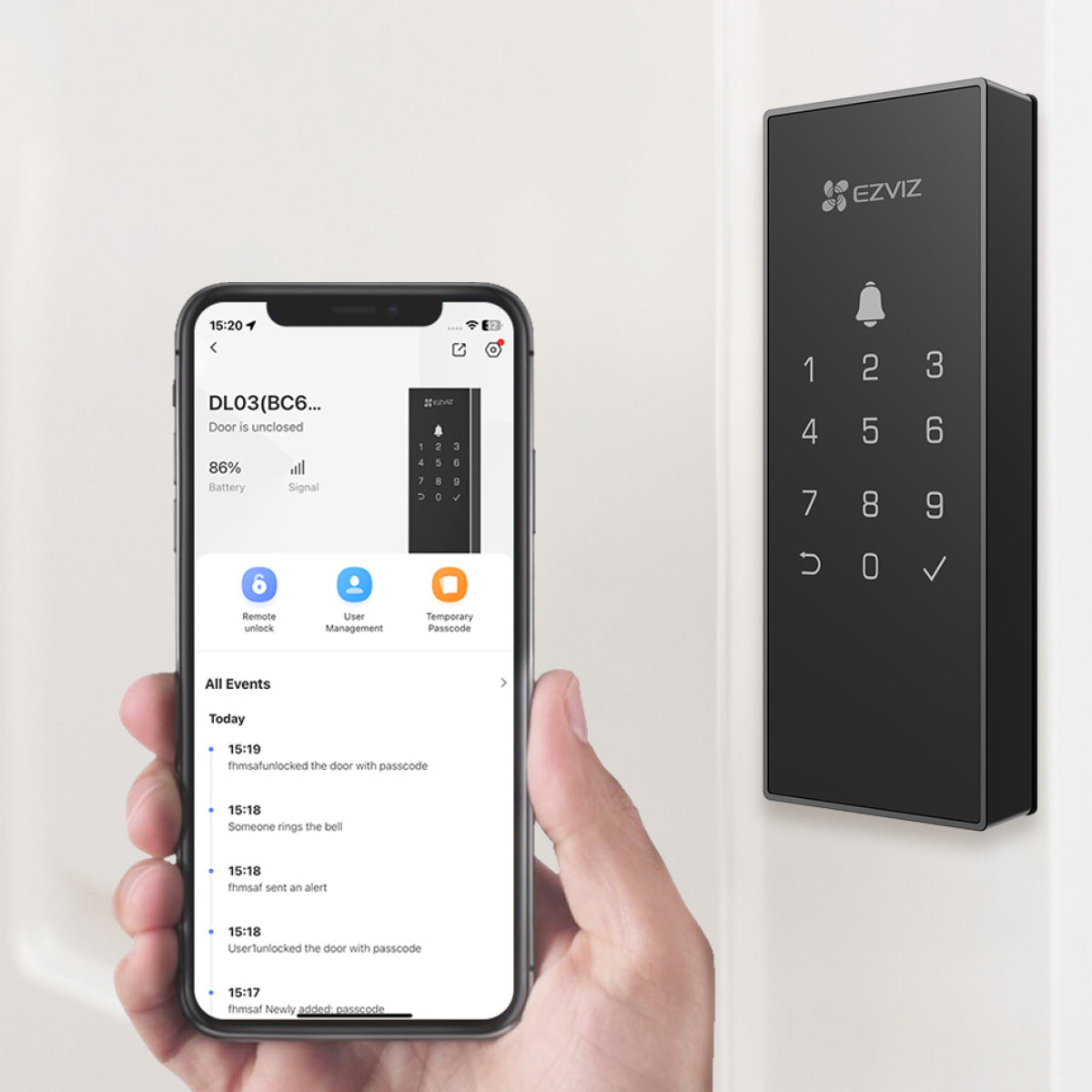 Fechadura EZVIZ DL03 Sobrepor Black