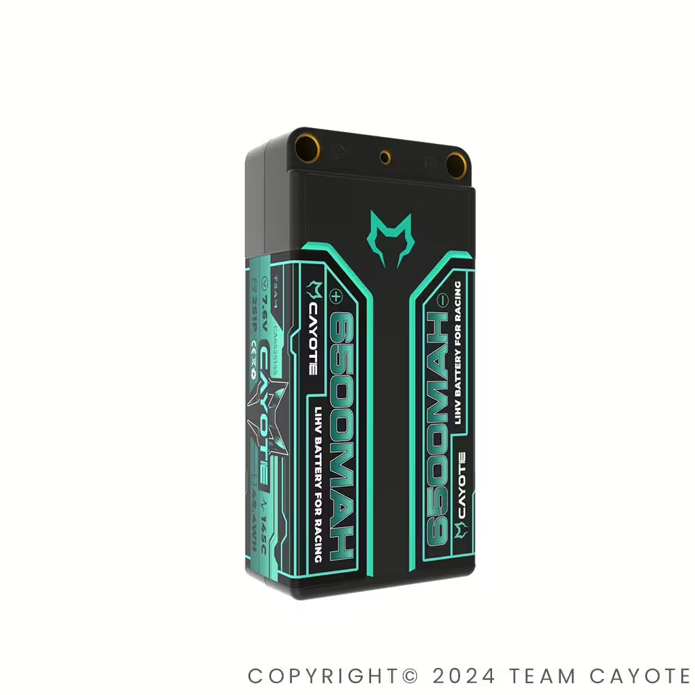 CAYOTE Racing 6500mAh 2S Shorty LiPo Battery 7,6V 145C 228g