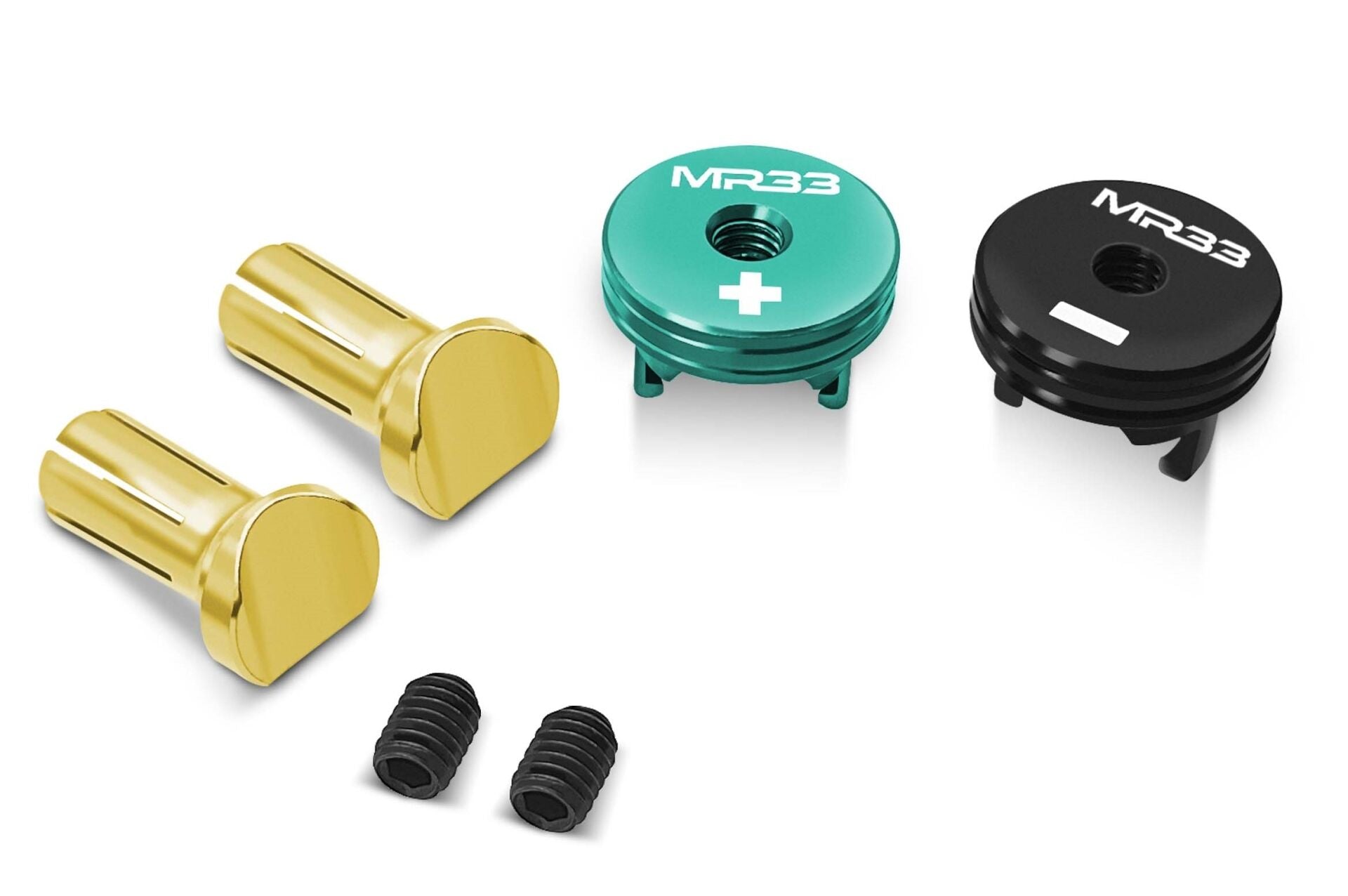 MR33 Heatsink Gold Connector Set 5mm - Mint/Black (2)
